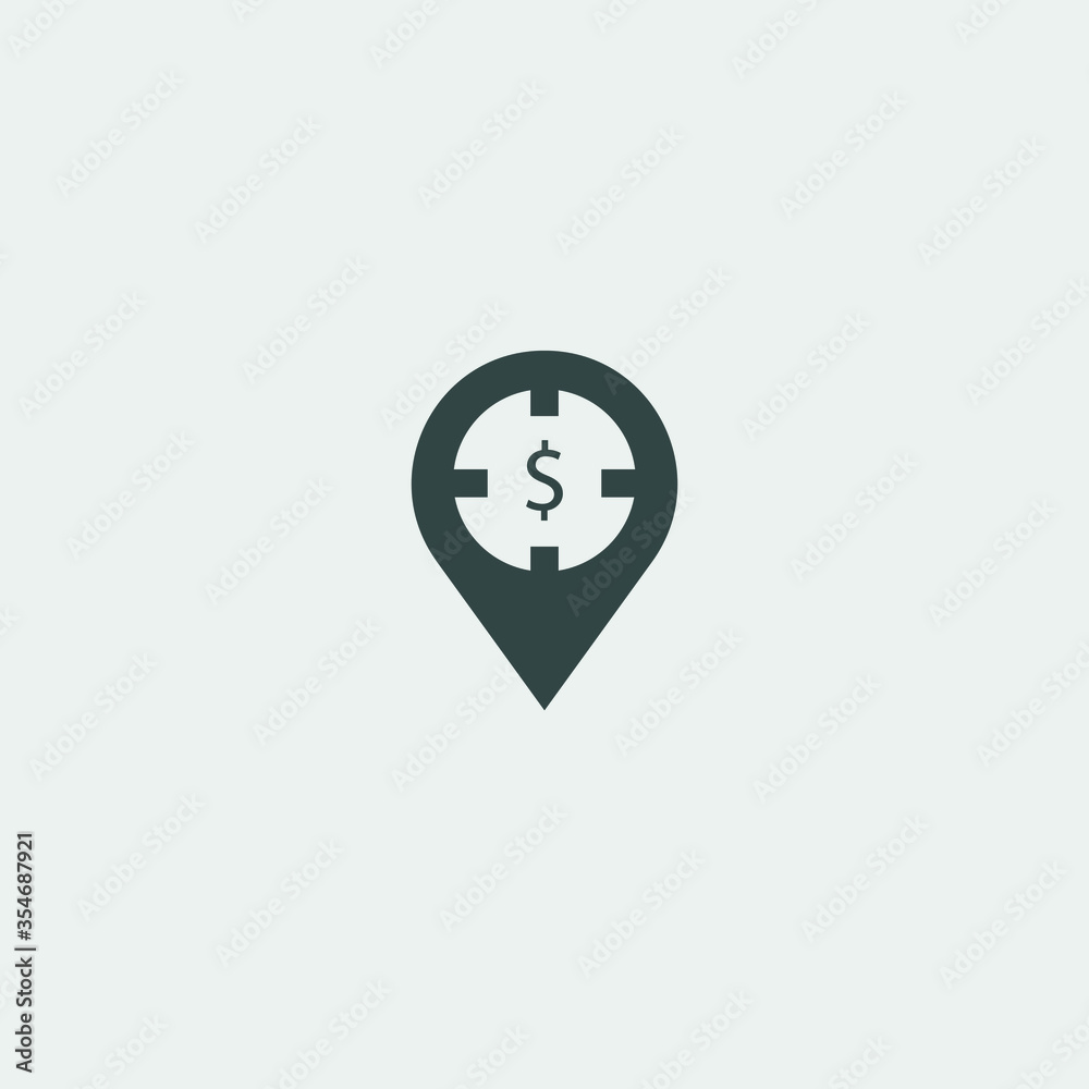 Bank location vector icon illustration sign Bank location vector icon illustration sign