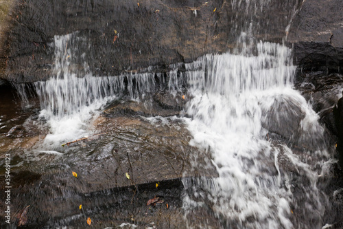 Cascading water outdoors