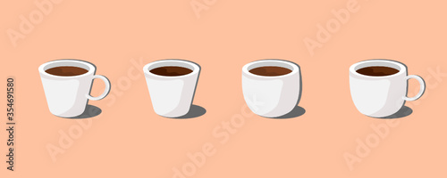 vector illustration of a coffee glass 