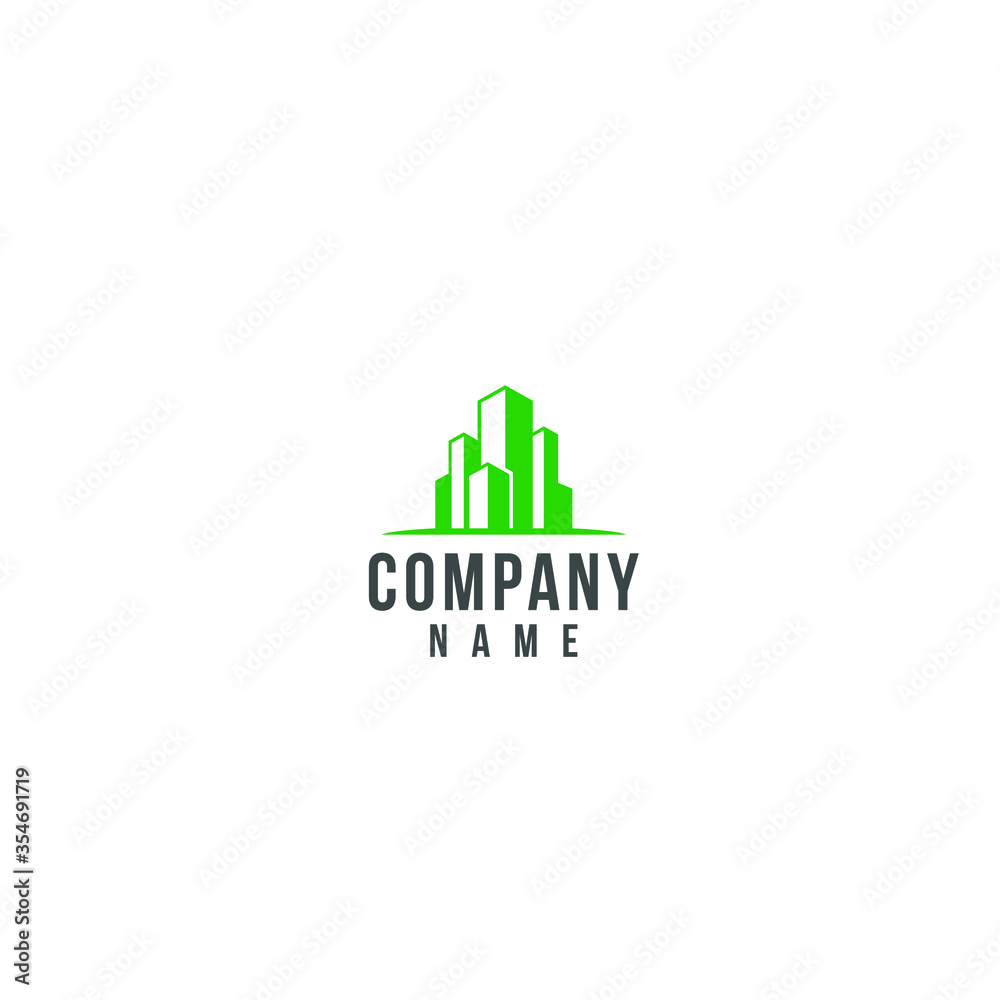 abstract real estate logo on a white background