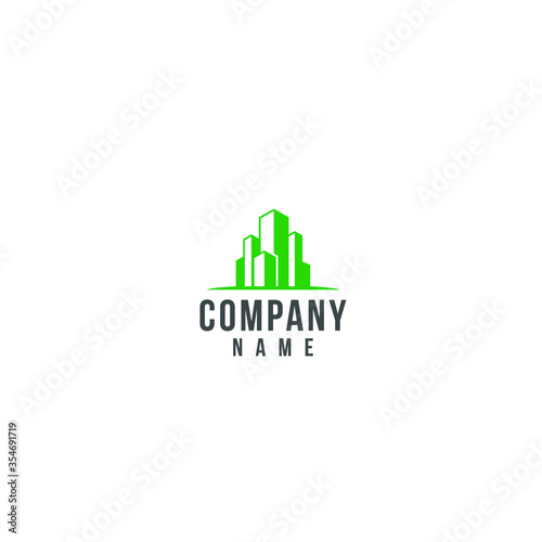 abstract real estate logo on a white background