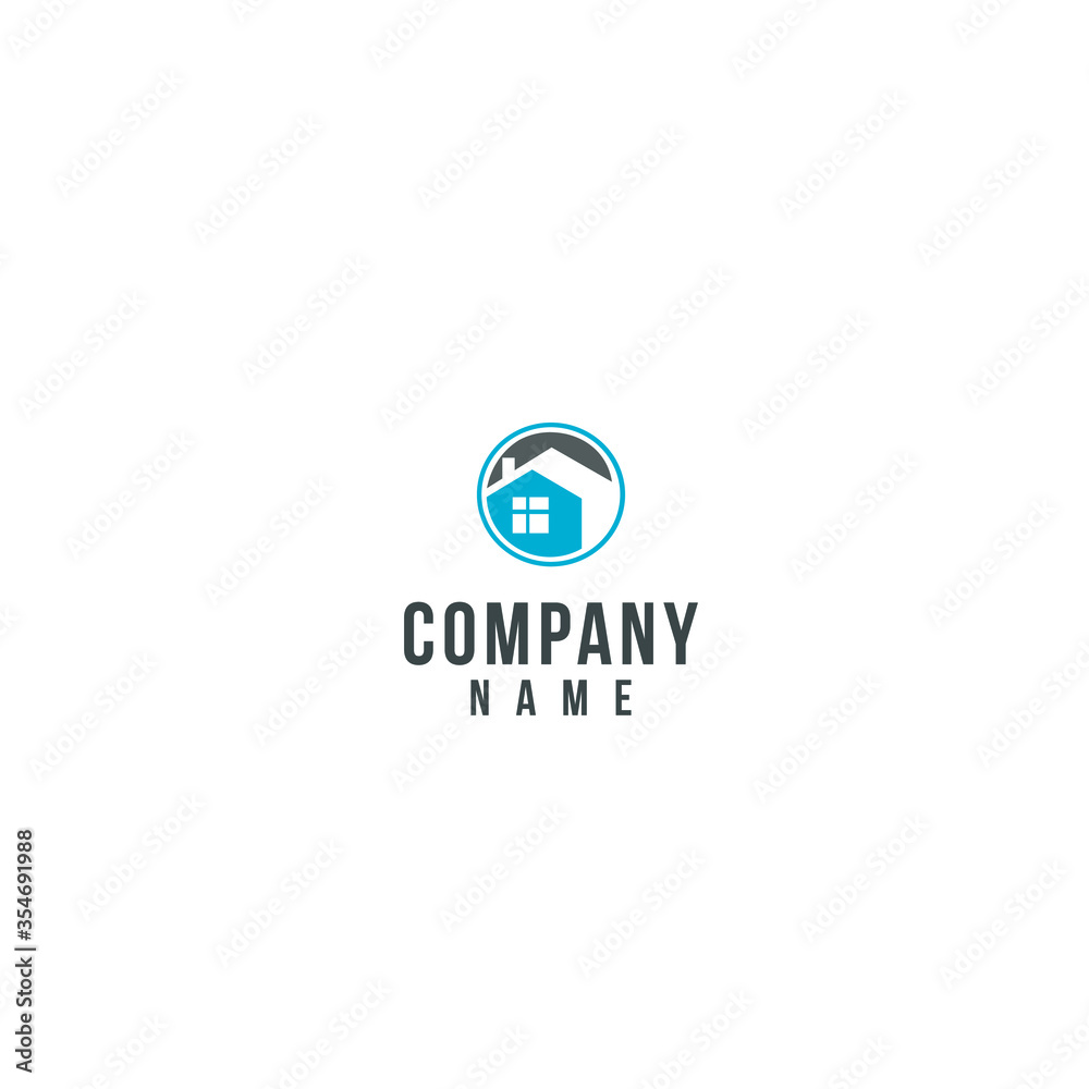abstract real estate logo on a white background abstract real estate logo on a white background