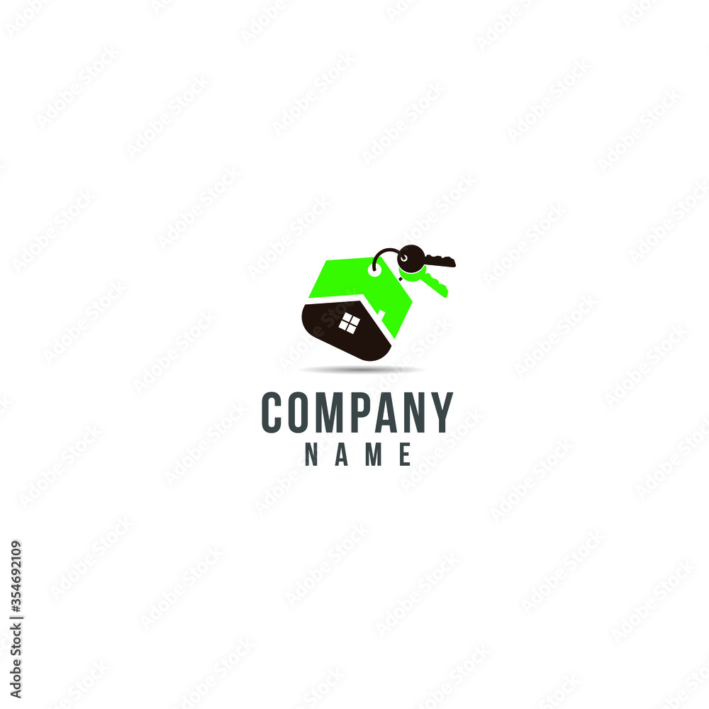abstract real estate logo on a white background abstract real estate logo on a white background