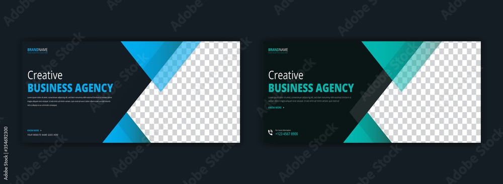 Corporate business marketing agency social media instagram post facebook cover page timeline web ad banner template design - obrazy, fototapety, plakaty 