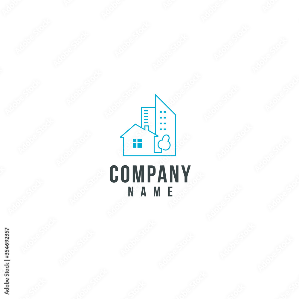 abstract real estate logo on a white background abstract real estate logo on a white background