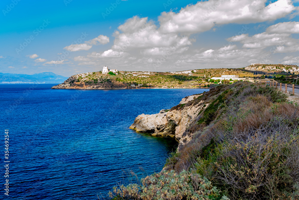 Fototapeta premium Coast near Capo Sant'Elia in Cagliari (Sardinia, Italy).