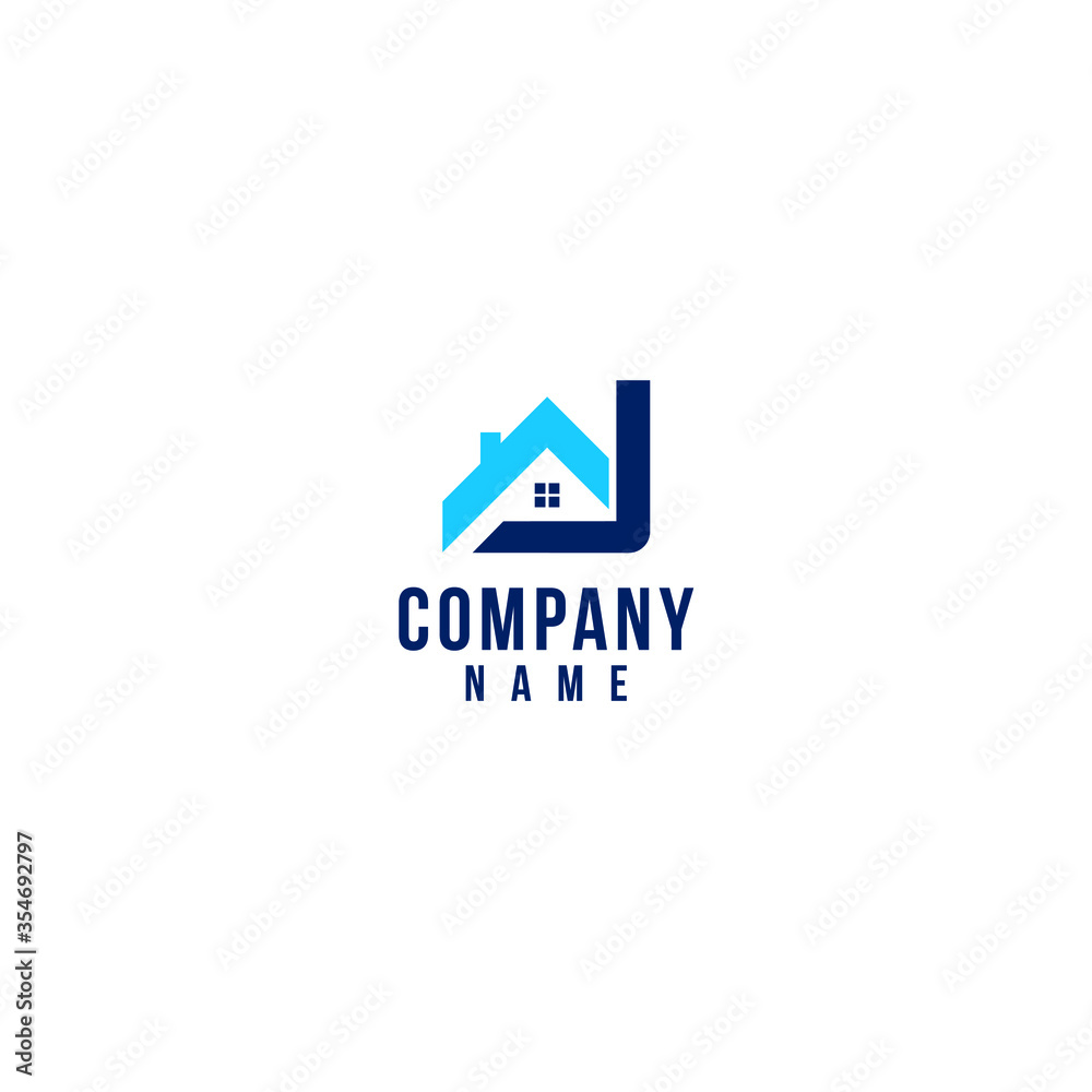 abstract real estate logo on a white background