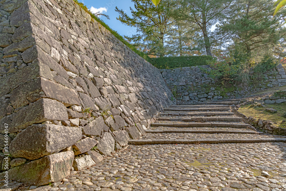 伊賀上野城 筒井城跡の石垣