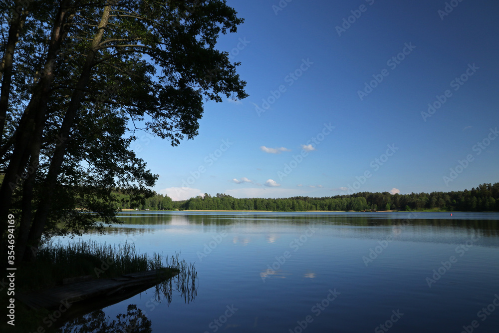 Mikaszewo lake in Augustow Primeval Forest, Suwalki Region in Poland