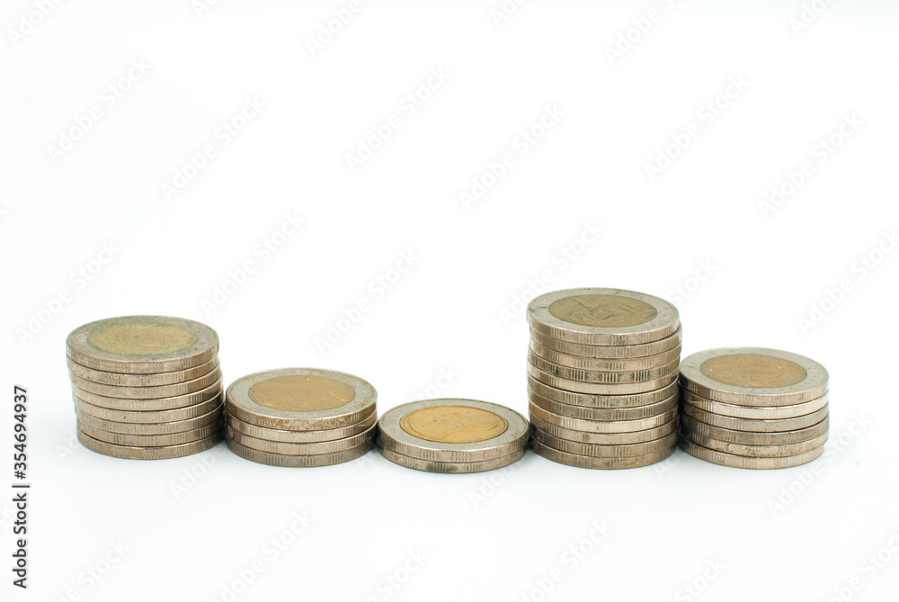 Money rose on a white background Money rose on a white background