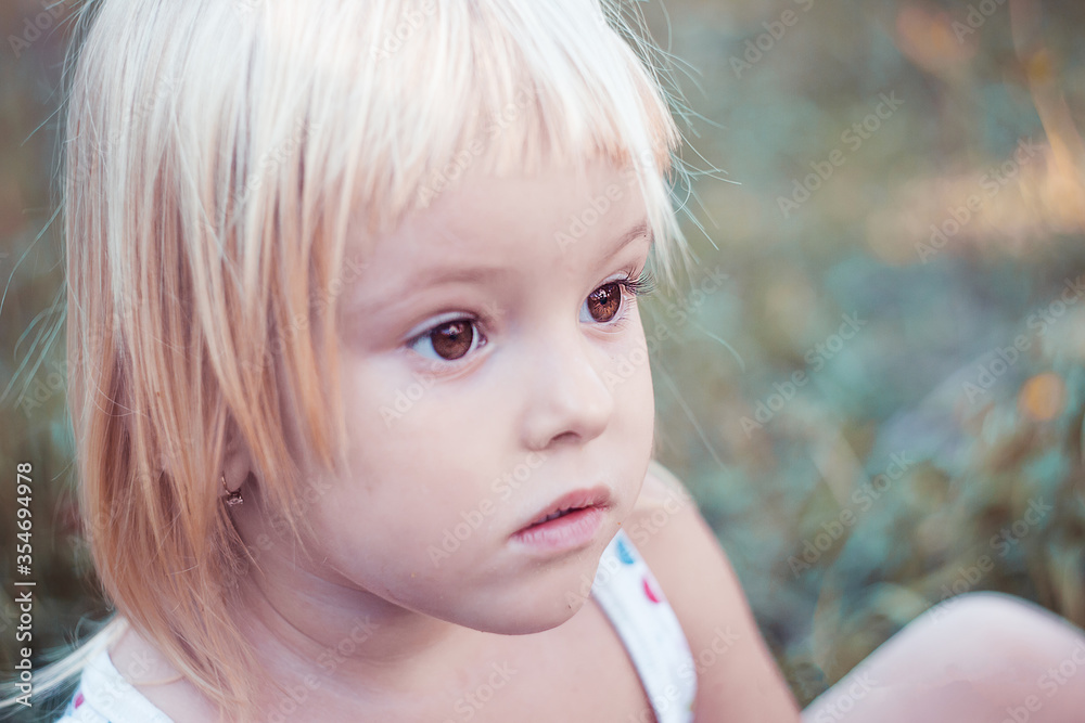 Portrait of a beautiful blonde child girl Portrait of a beautiful blonde child girl