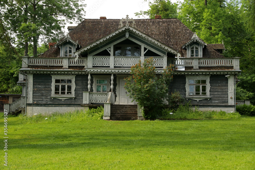 Hunting lodge, part of Tsar Palace in Bialowieza, Poland