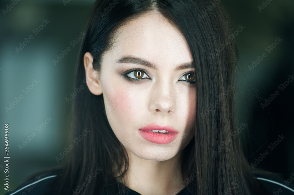 Beautiful woman with makeup outdoor Beautiful woman with makeup outdoor