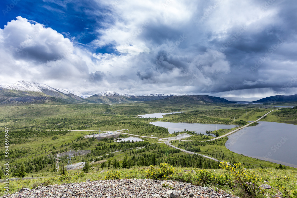 the upper reaches of the river irkut lake ilchir