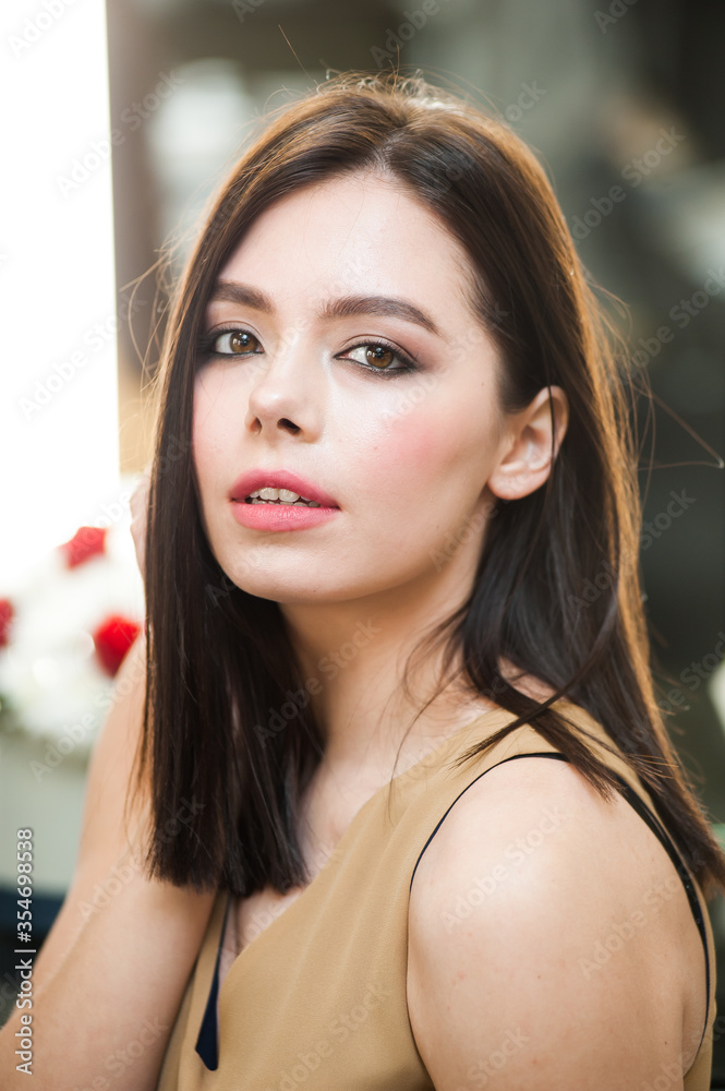 Portrait of beautiful young woman with makeup Portrait of beautiful young woman with makeup