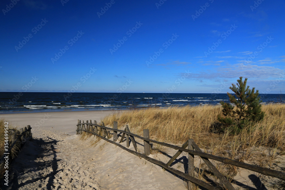 Beach in Debki village, Baltic Sea, Poland