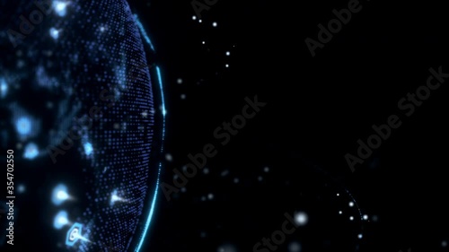 Wallpaper Mural wireless internet data wifi connectivity by a global system of telecommunication satellites in 3D rendering concept animation on black background in 4K Torontodigital.ca