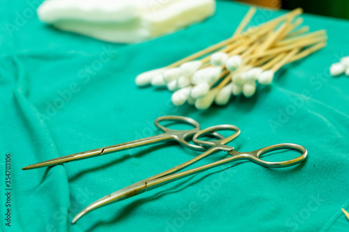 different surgical instruments in the operating room