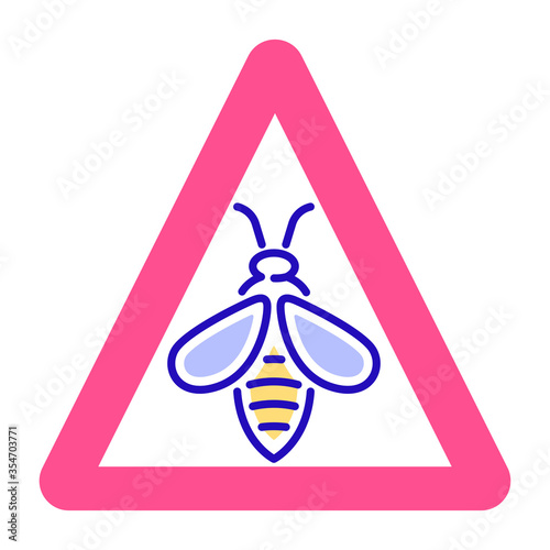 Biodiversity loss color line icon. Extinction animal species. Isolated vector element. Outline pictogram for web page, mobile app, promo. Vector illustration.
