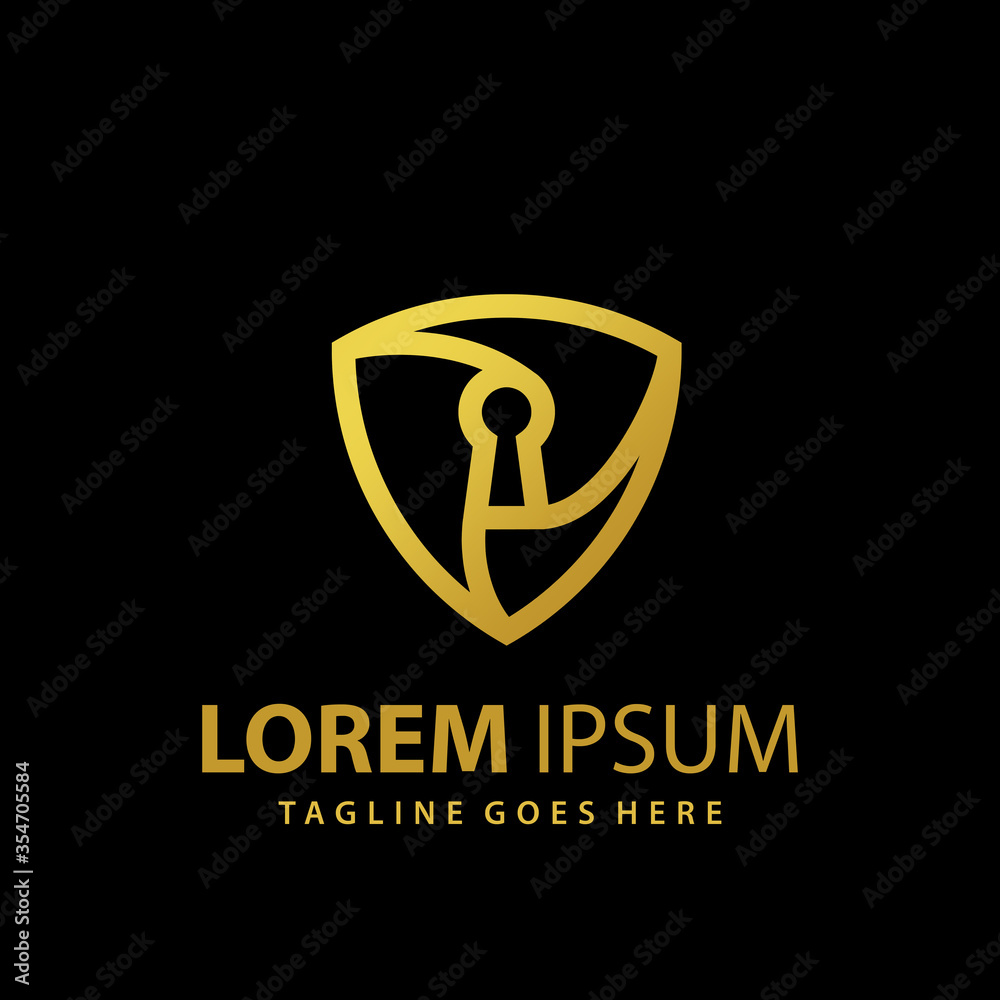 Abstract Luxury Shield Key Gold Logo Design Template Premium Vector Abstract Luxury Shield Key Gold Logo Design Template Premium Vector