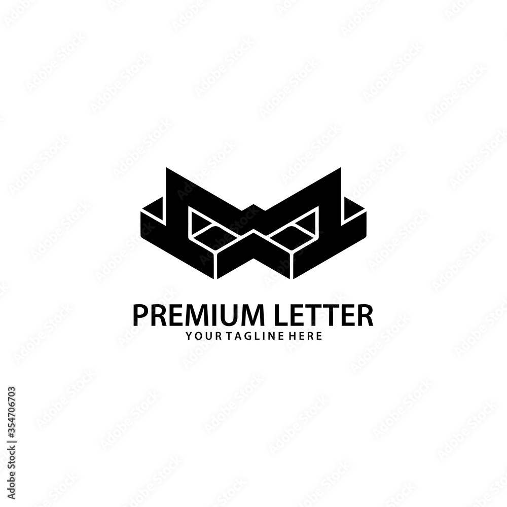 Fototapeta premium abstract letter logo design vector