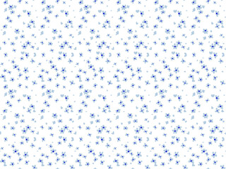 Acrylglasbilder Blau-weiße Muster Zartes Blütenmuster in Hellblau  © ann_and_pen