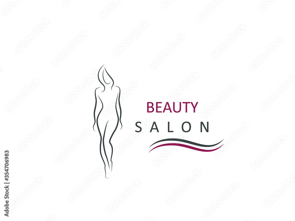 Logo for a beauty salon, girl Logo for a beauty salon, girl
