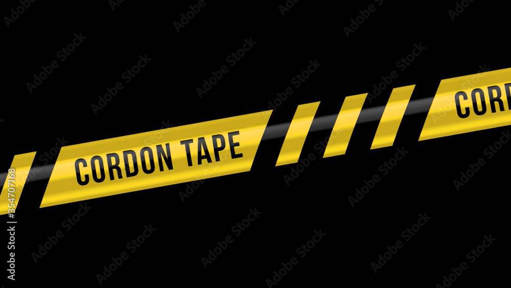 Cordon Tape Title Overlay Stock Template Adobe Stock