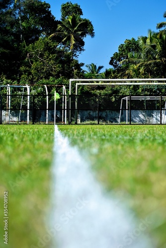 soccer field on a sunny day
