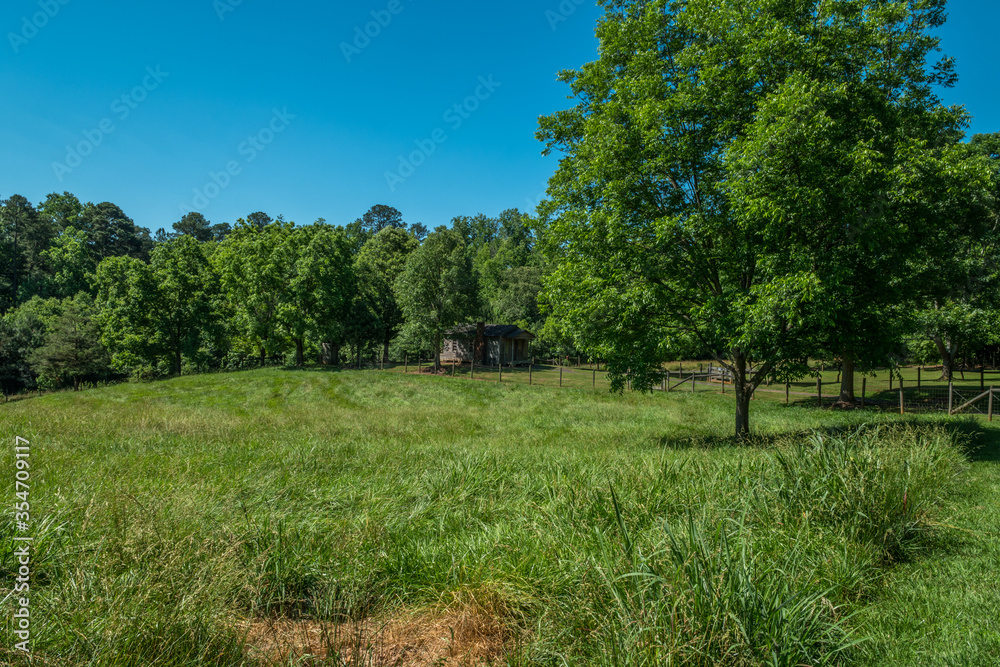 Obraz premium Rural homestead in farmland
