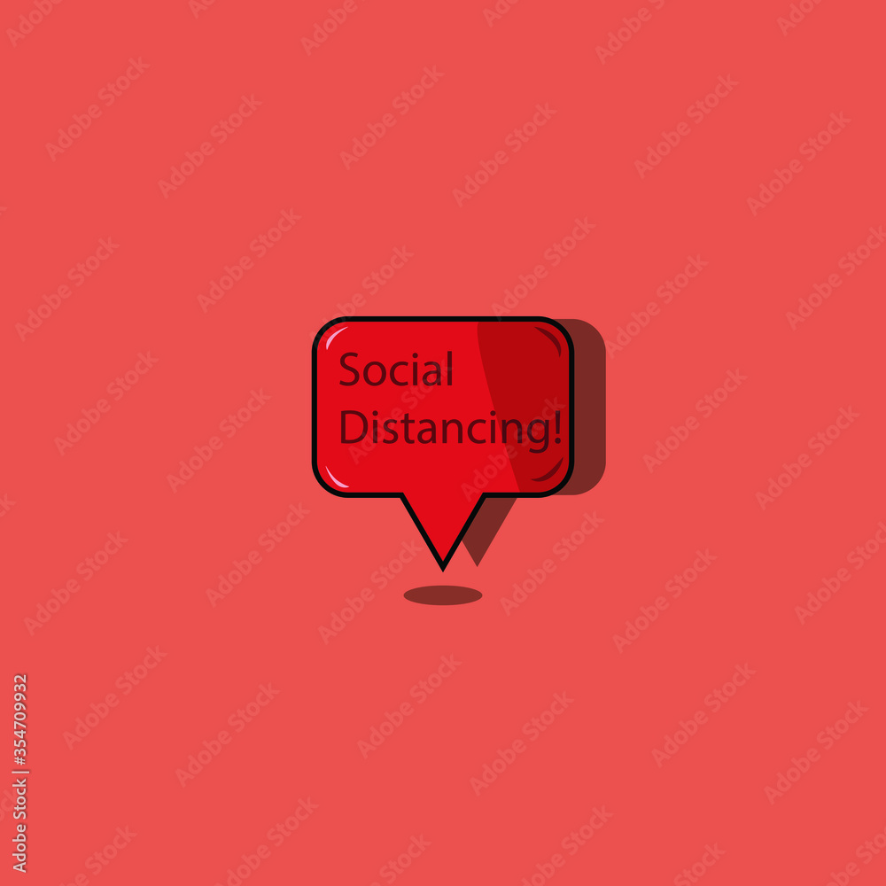 Social Distancing message Bubble Social Distancing message Bubble