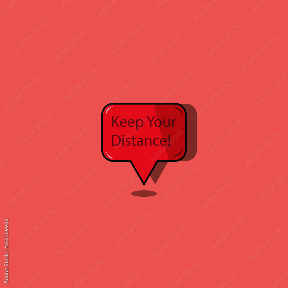 Social Distancing message Bubble Social Distancing message Bubble