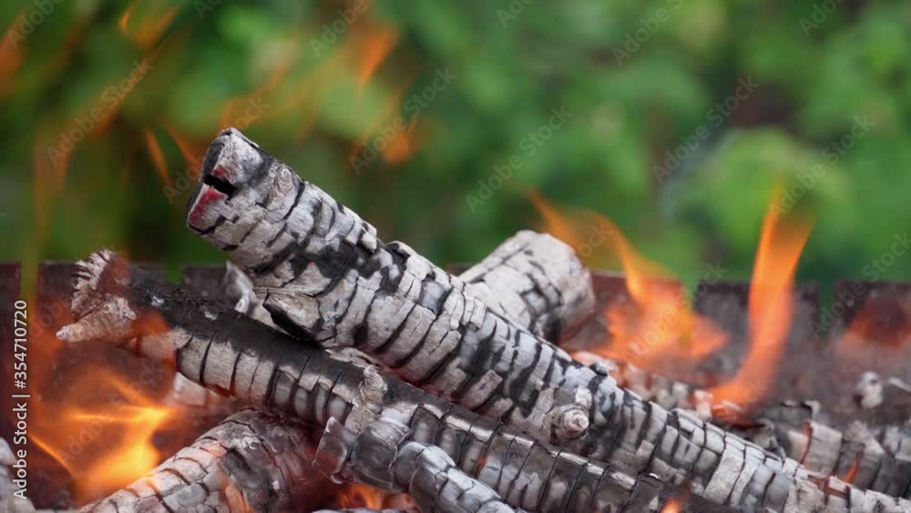 close view of a burning fire close view of a burning fire
