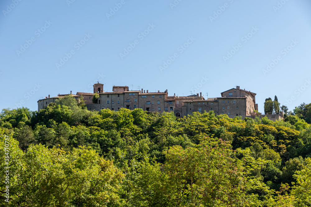 ancient village of Macerino on a hill