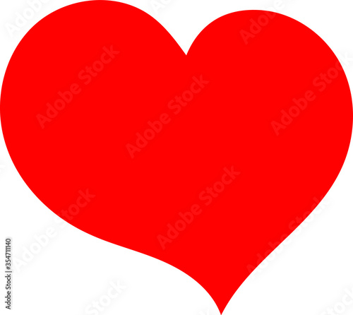 Red heart - a symbol of lovers and a romantic sign. Beautiful vector drawing for decoration screensavers.
