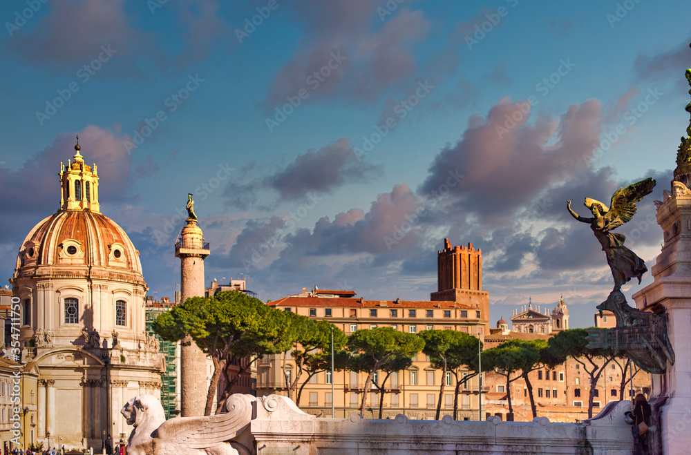 Piazza Venezia, view from Vittorio Emanuele II Monument, Rome