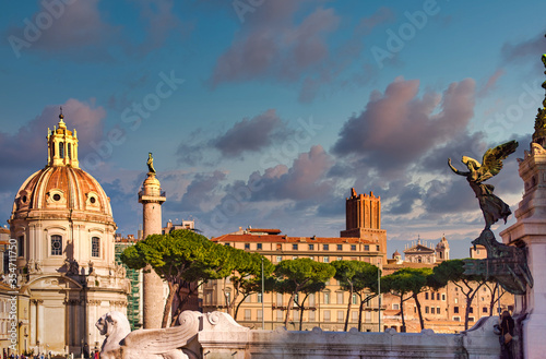 Obraz na płótnie Piazza Venezia, view from Vittorio Emanuele II Monument, Rome w salonie