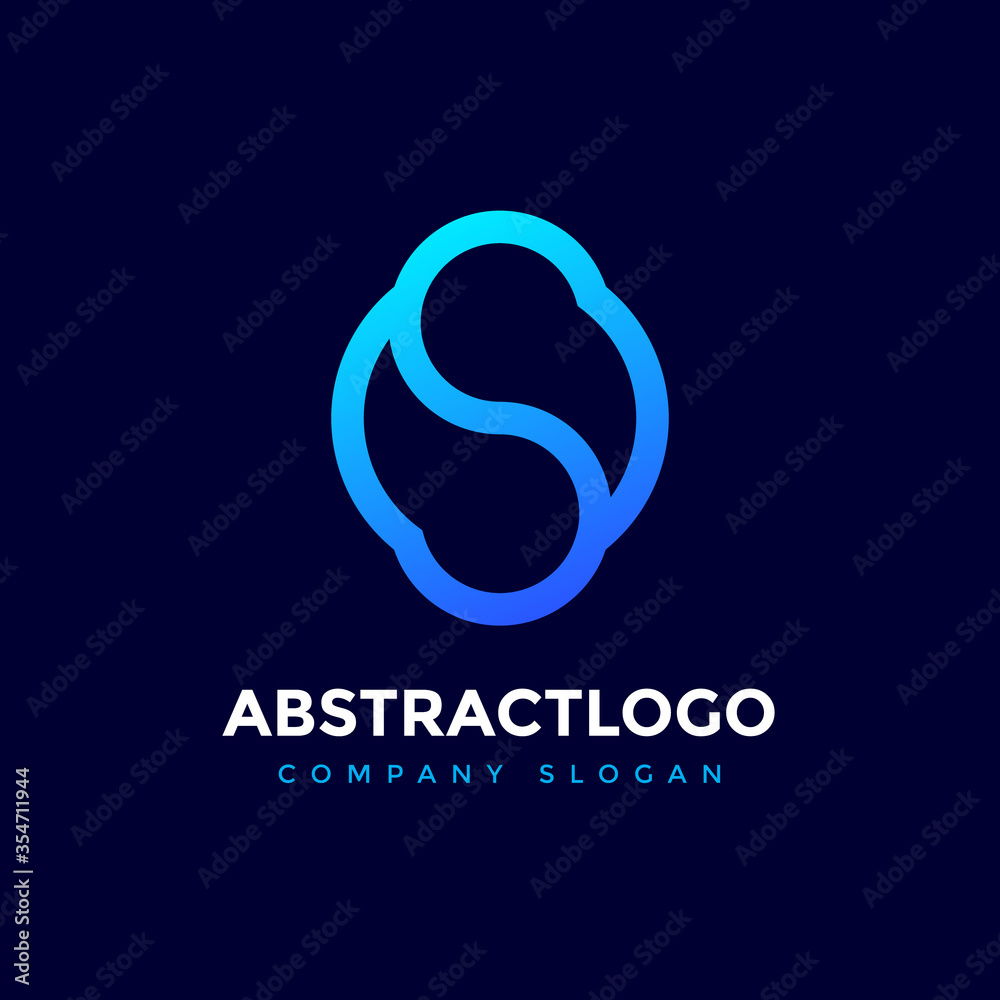 Abstract Letter S OS logo icon Design vector