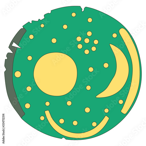 Isolated vector illustration. Nebra sky disk. Ancient artefact from Germany.  Bronze Age Unetice culture. Cartoon style.