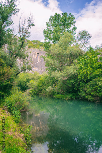 Iskar Panega Geopark along the Gold Panega River near Lukovit  Bulgaria