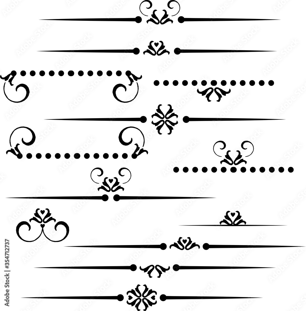 decorative delimiter elements separator set
