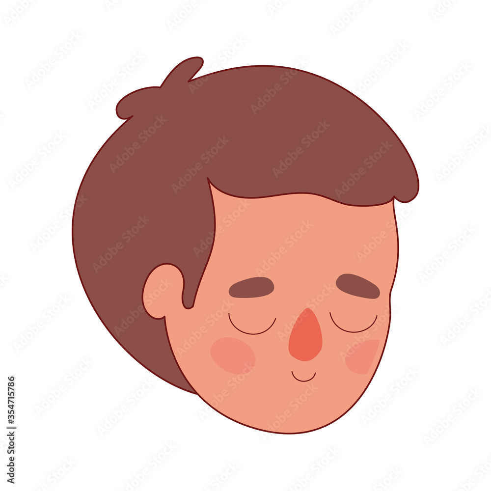 Boy head cartoon vector design Boy head cartoon vector design