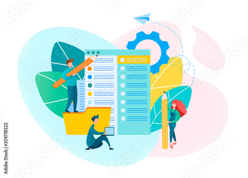 Сlerical work, office teamwork