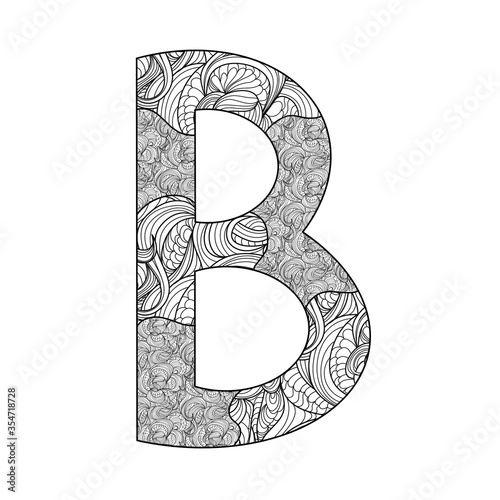 Photography antistress english alphabet coloring page