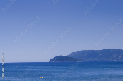 Marathonisi island where the caretta sea turtle lays its eggs. Zakynthos, Greece © lialia699