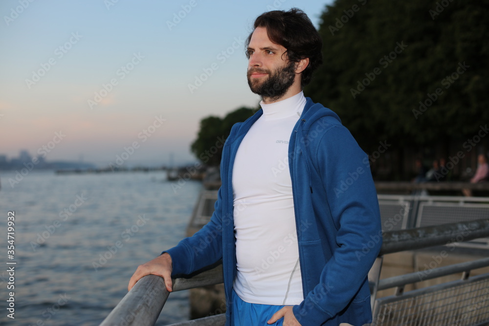 young, beach, portrait, sea, handsome, person, outdoors, summer, happy, people, nature, ocean, sky, water, smiling, blue, smile, guy, white, outside, lifestyle, business, beauty, looking, fashion