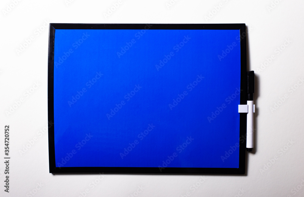 Blue empty rectangular space on a white background Blue empty rectangular space on a white background