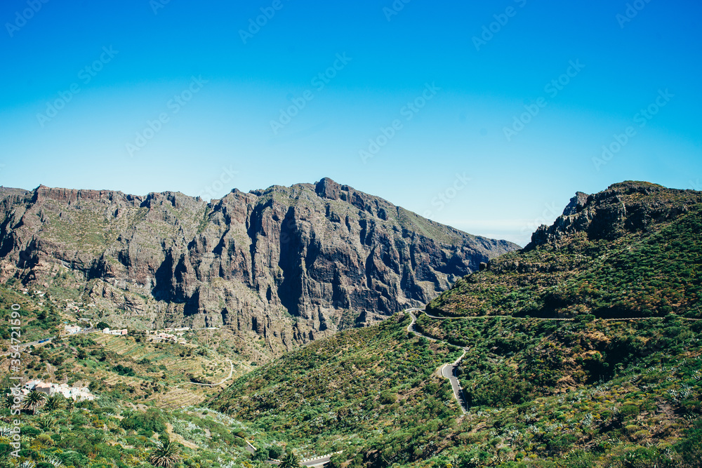 serpentine leading towards the Maska Tenerife Spain