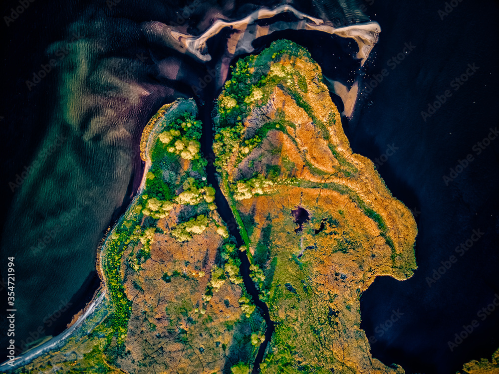 Fototapeta premium estuary of the Reda River in the Beka nature reserve