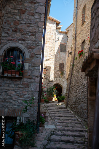 ancient village of macerino located on a mountain © Federico